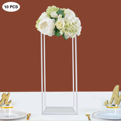 Flower Stand Set, 10 Pieces, Carbon Steel, 5kg Load Capacity, White