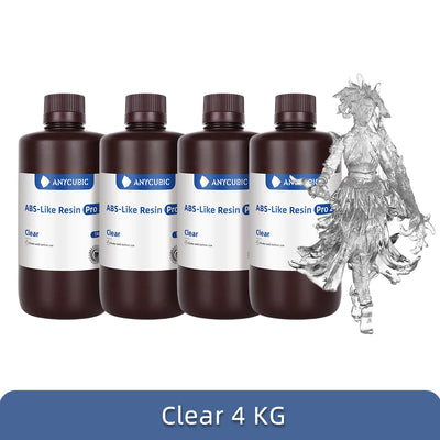 3D Resin, High Precision, LCD and DLP 3D Printers, 2KG, Clear