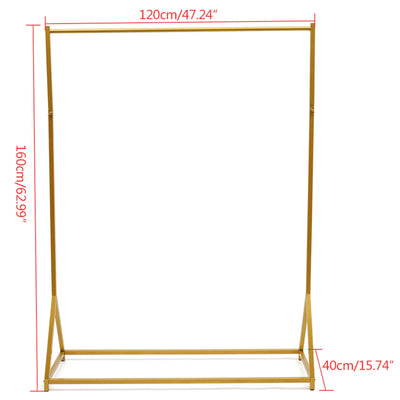 Iron Arch Stand, Square Shape, 160cm Height, 120cm Length, 6kg, Gold