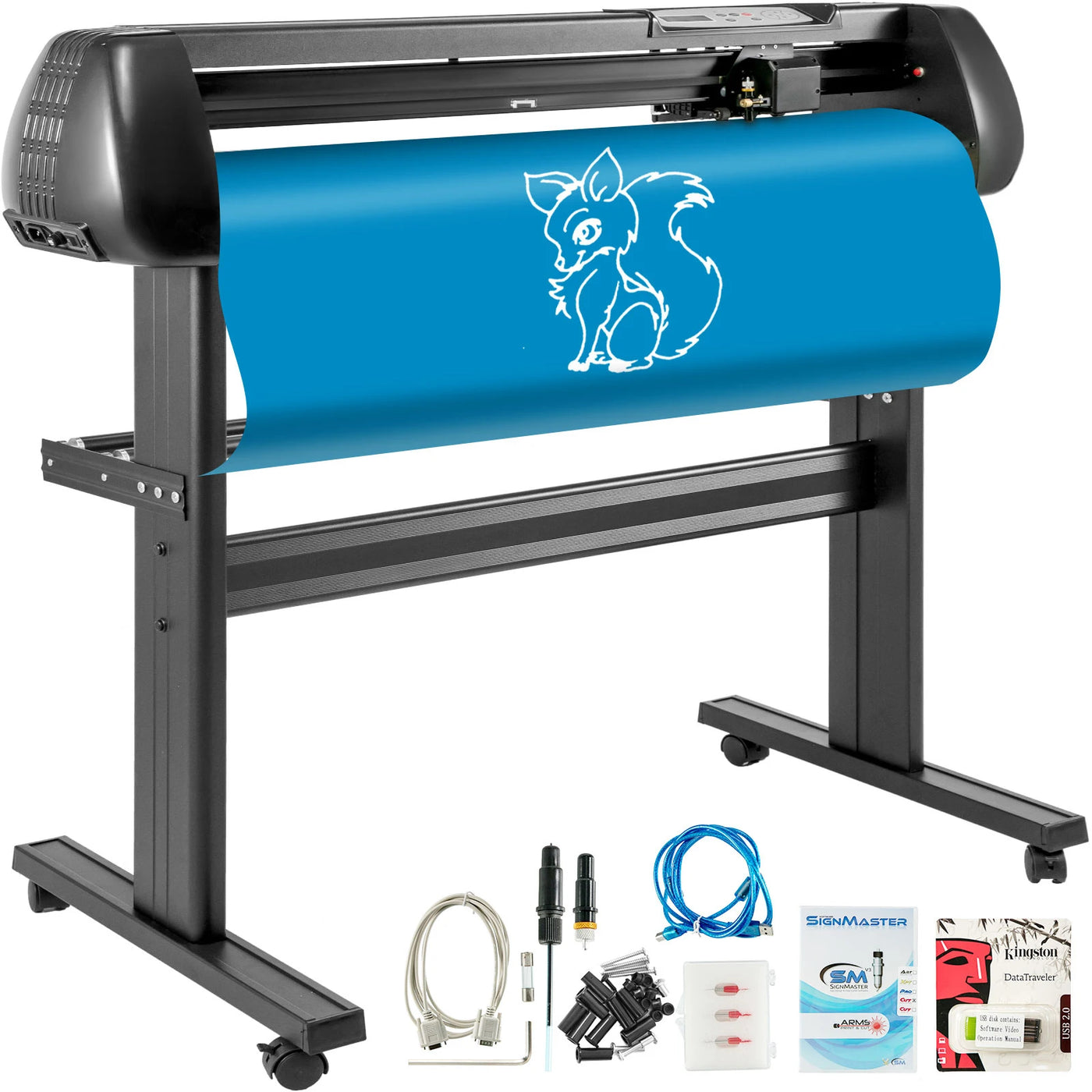 Vinyl Cutter Plotter, 720 mm Cutting Width, Adjustable Speed, Black