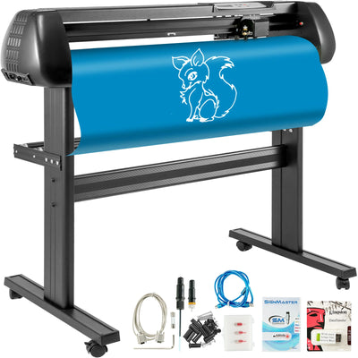 Vinyl Cutter Plotter, 720 mm Cutting Width, Adjustable Speed, Black