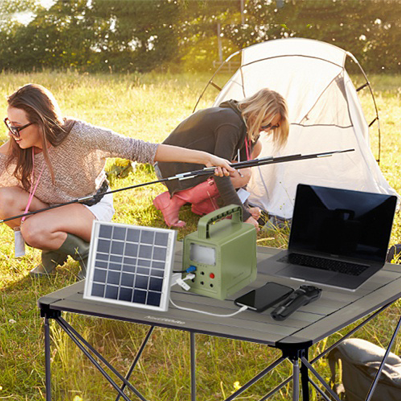 Portable Solar Power Generator USB Rechargeable LED Light (measures)