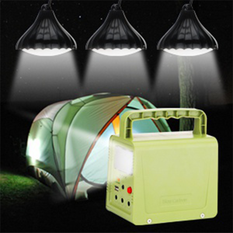 Portable Solar Power Generator USB Rechargeable LED Light (measures)