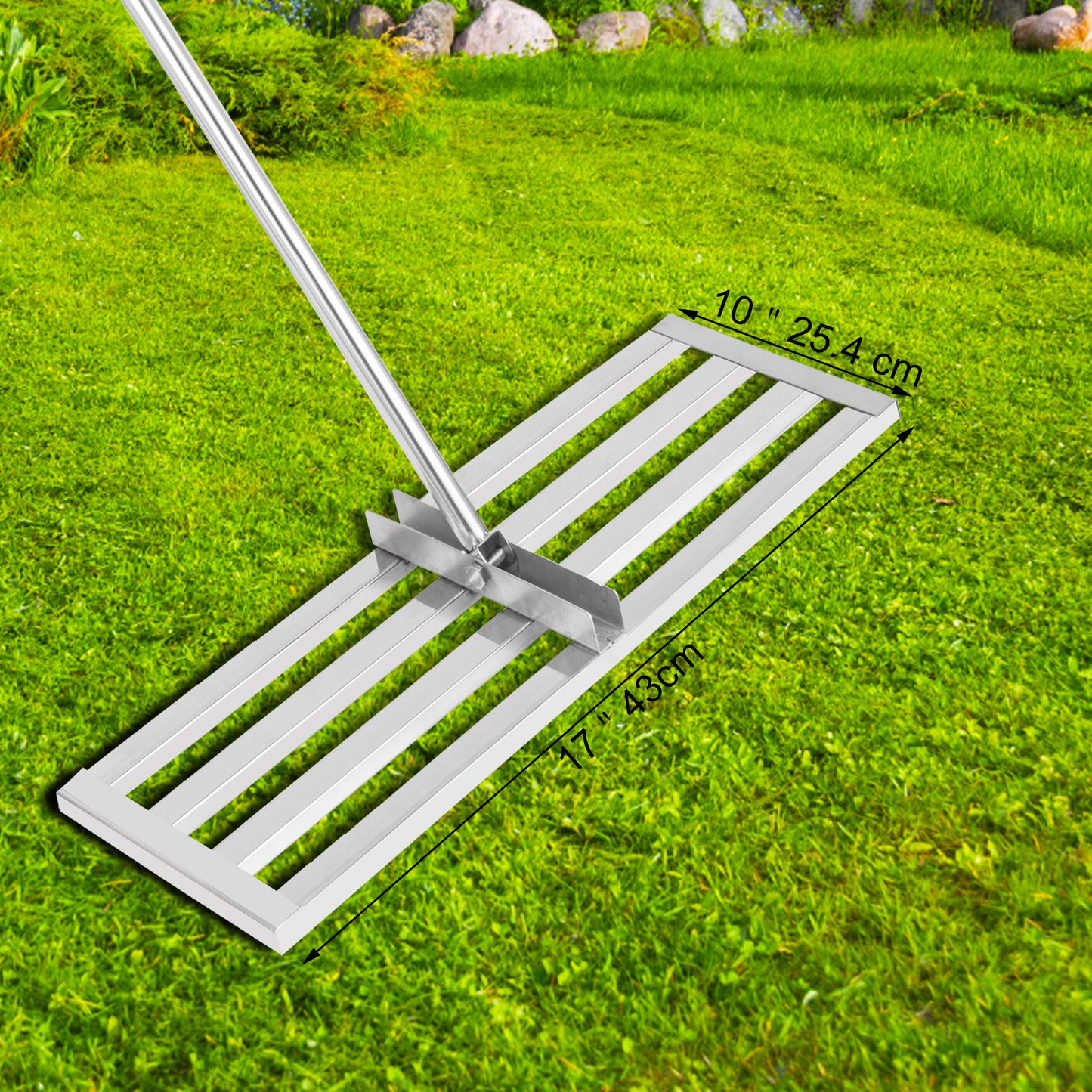 Steel Garden Rake Sand Leveler for Grass & Golf - 32 inch