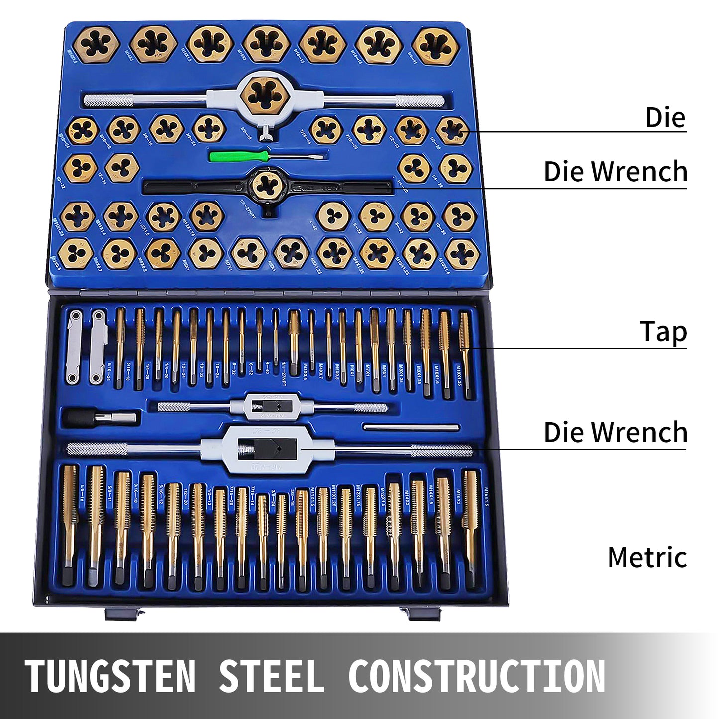 Milling and cutting set, Repair key, Complete kit, Blue