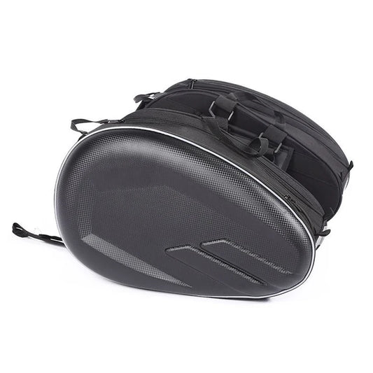 Motorcycle side bag, Waterproof, 36-58L, PU Material, Black