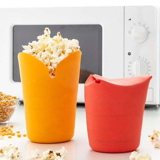 Aparat pentru popcorn din silicon pliabil Popbox InnovaGoods (Pachet de 2)