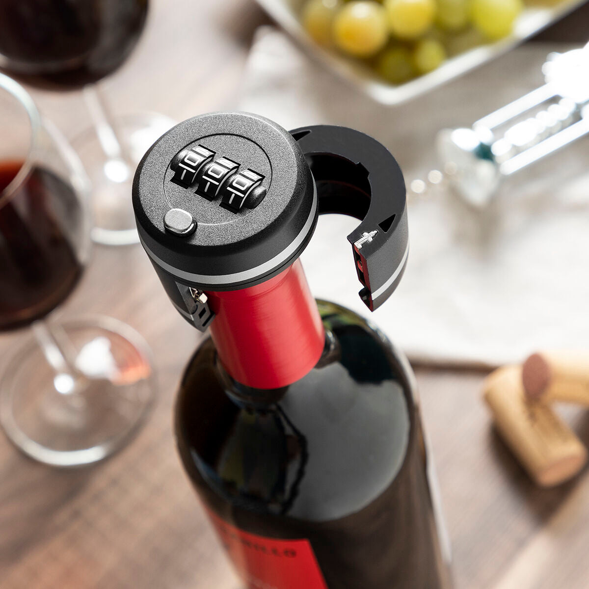 Cifru pentru sticla de vin Botlock InnovaGoods