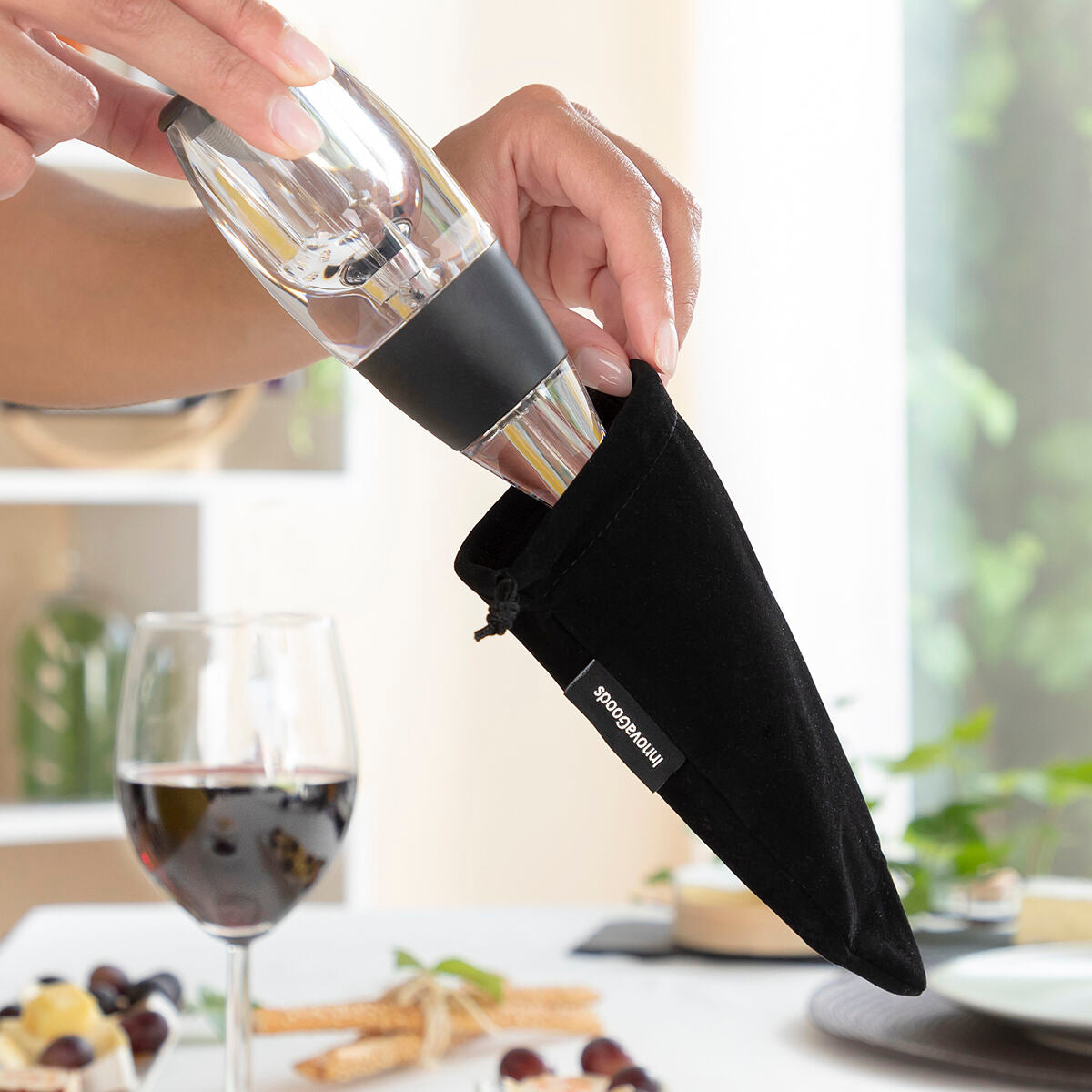 Professional Wine Aerator with Tower Stand and Non-Drip Base Winair InnovaGoods