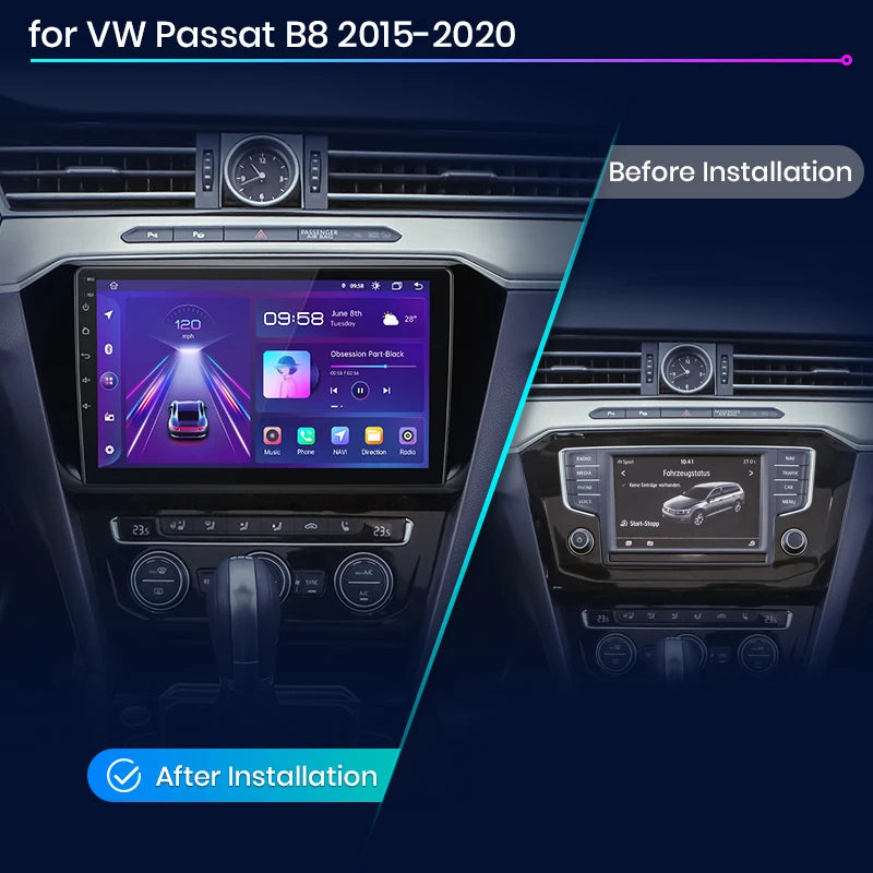 Wireless Speakers, , V1 Plus, AI Voice, VW Passat B8 2015-2020, 4G, Car Multimedia GPS 2din autoradi, 4GB 64GB, Black, One Size.
