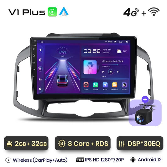 , V1 Plus, Chevrolet Captiva 2011-2016, 2G 32G, 4G Car Multimedia GPS, 2din autoradio