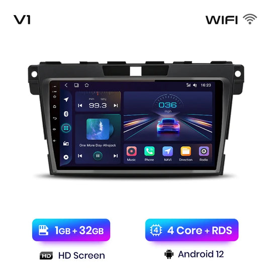 , V1 AI Voice Wireless CarPlay Android Auto Radio, Mazda CX-7 CX7 2008-2015, 1GB 32GB, 4G GPS 2din autoradio