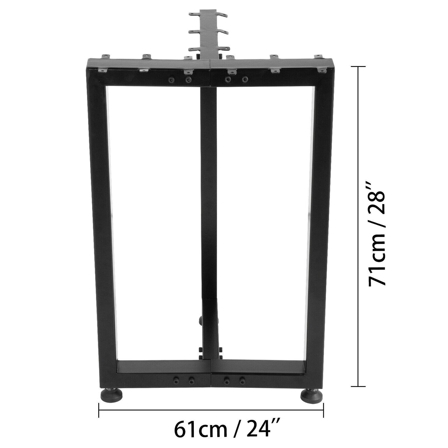 Picioare de masă din metal Oțel rezistent în formă de T Industrial Ajustabil 2 buc X 28,7"