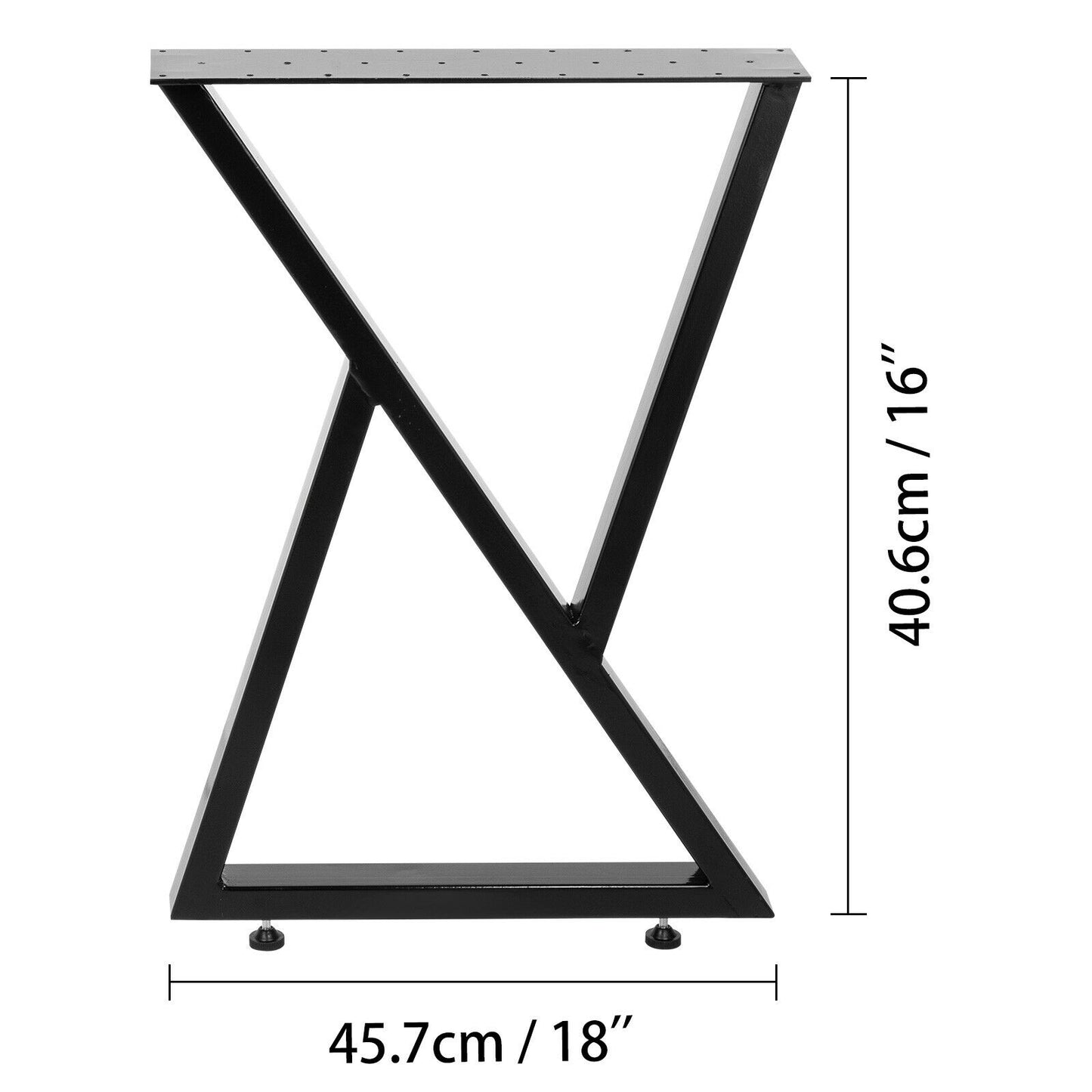 Picioare de masă din metal negru. Picioare antiderapante reglabile, rezistente, pentru măsuțe de cafea și birouri.