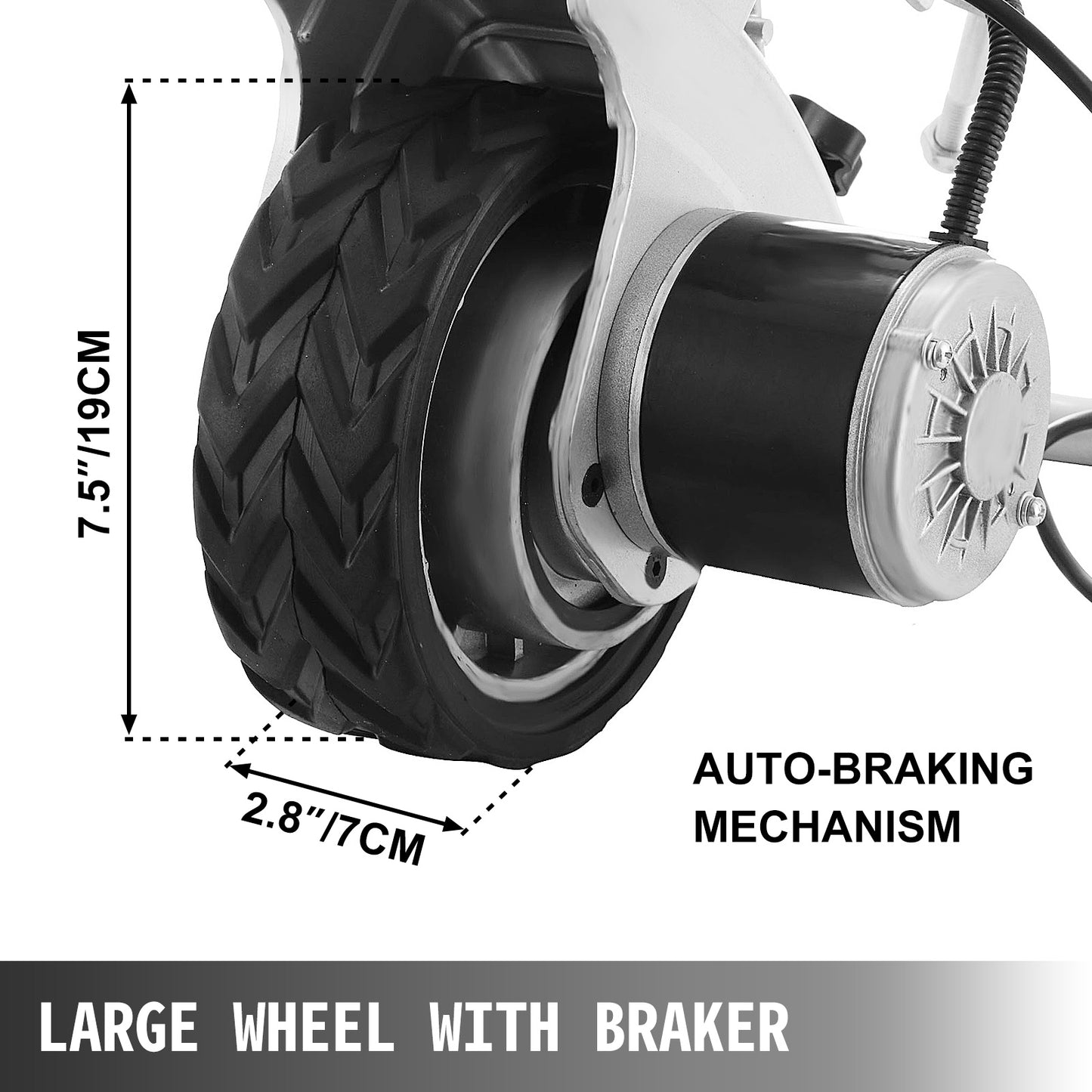 VEVOR 350W 12V Electric Motor 2270KG Caravan Boat Wheel Dolly