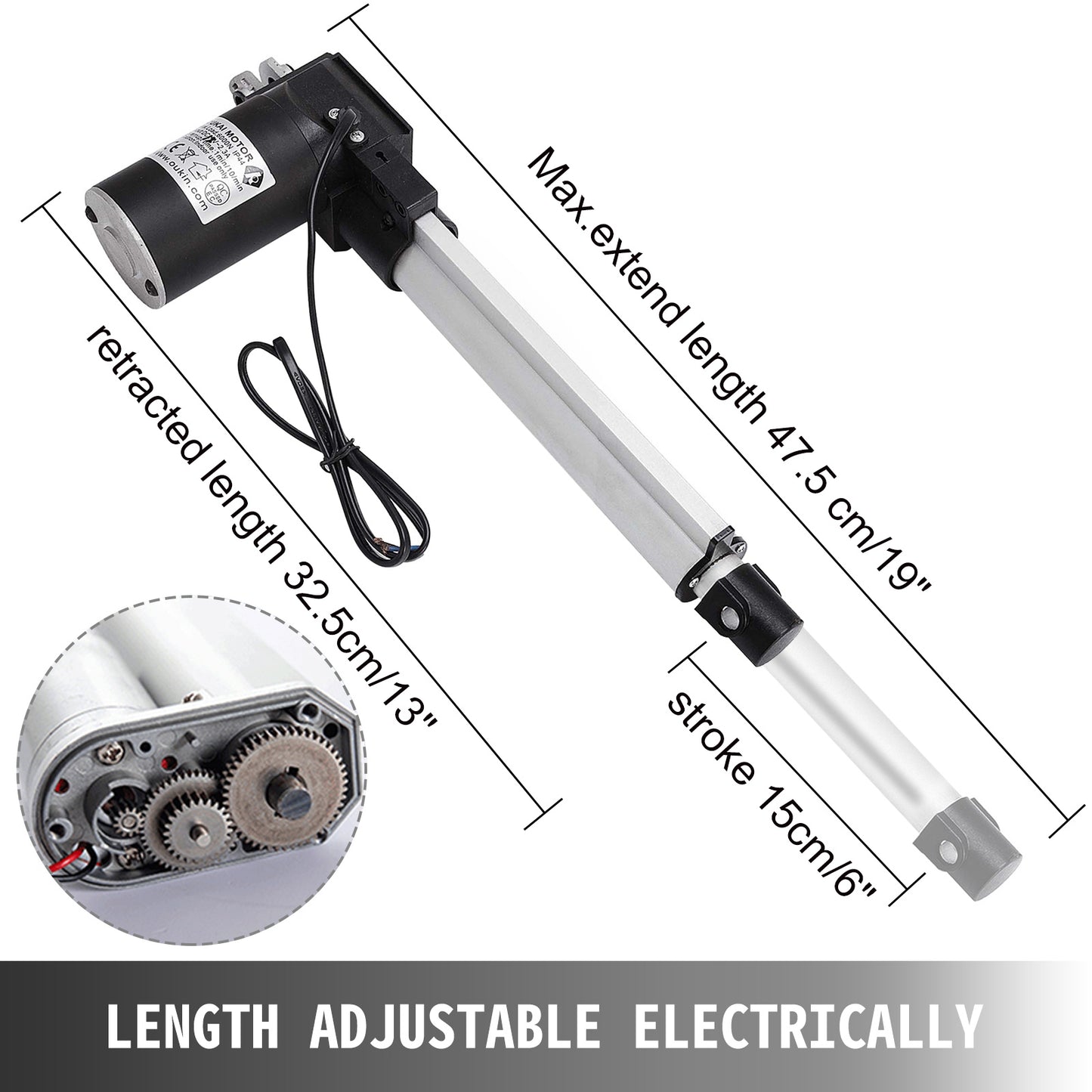 Electric Linear Motor Controller with Mounting Bracket & 6000N Force