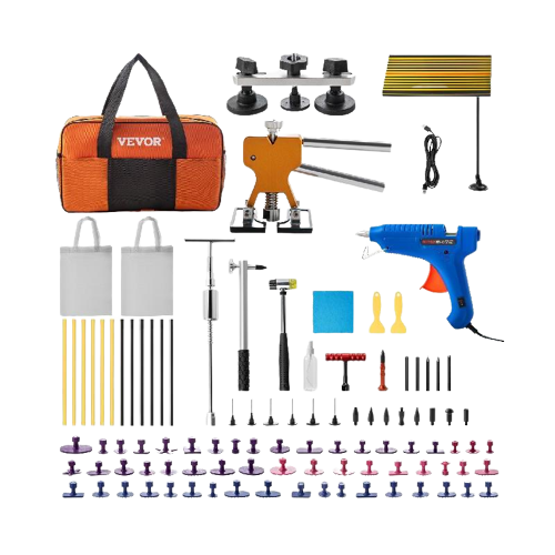 Kit complet de débosselage de voiture, ensemble d'outils métalliques de 89 pièces