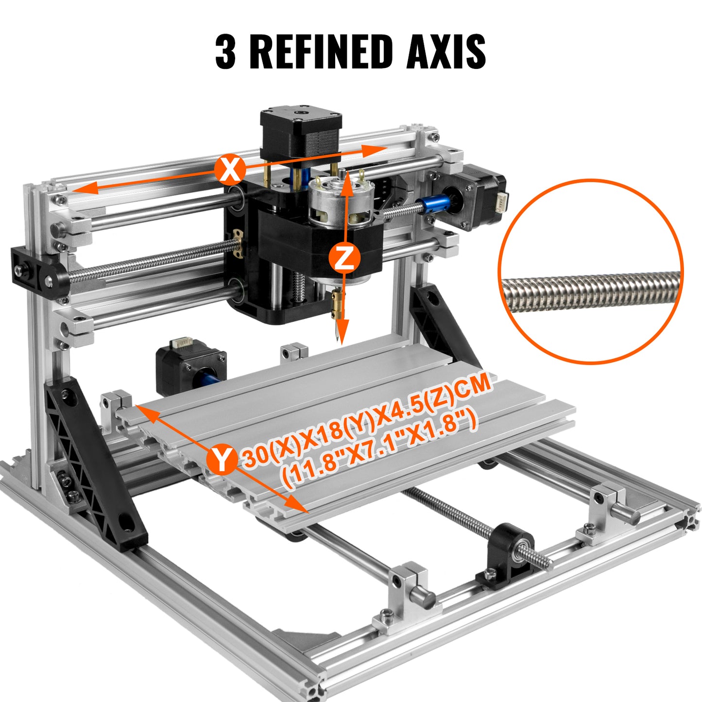 Routeur à bois CNC de haute qualité avec laser 500 mw pour le travail du bois DIY (3018)