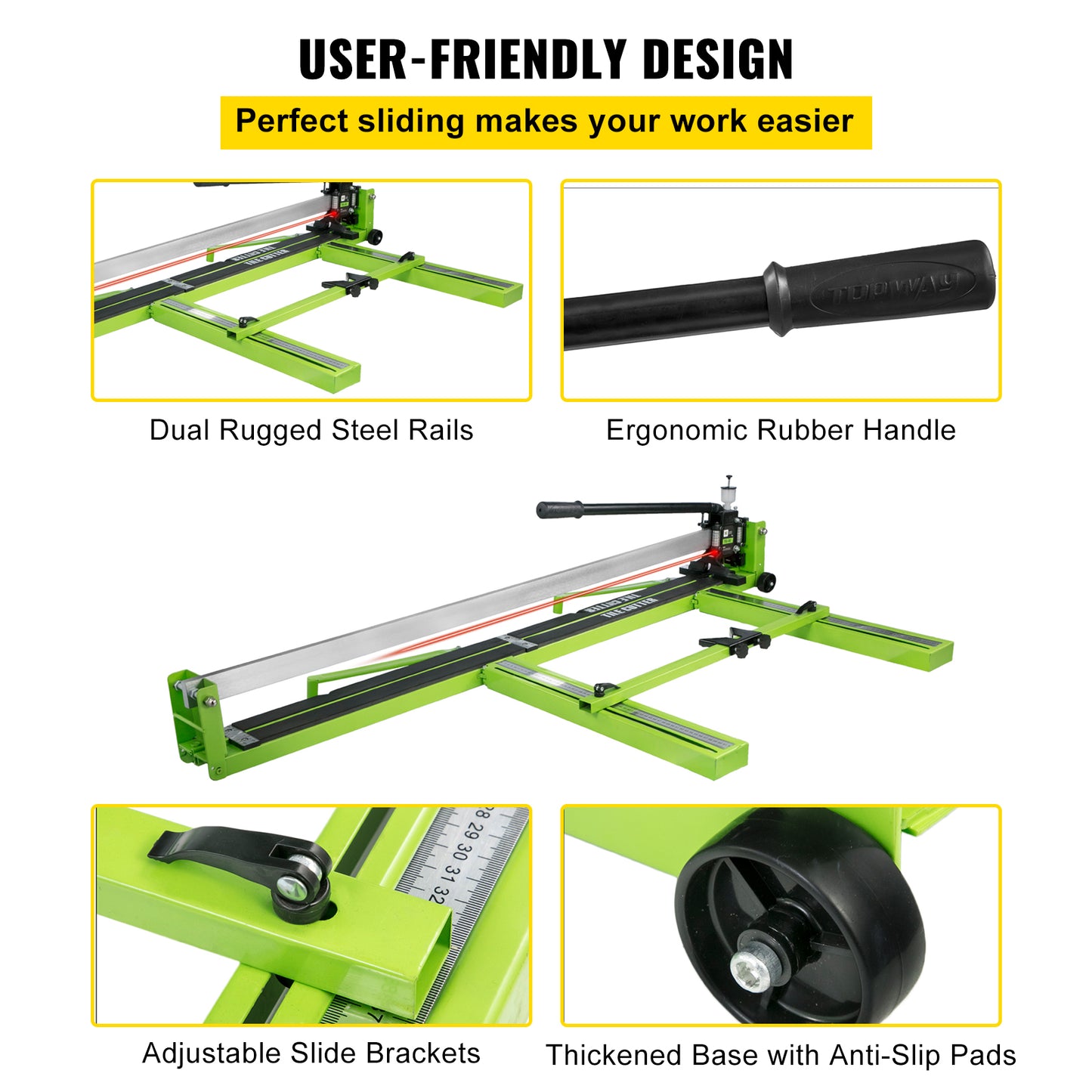 VEVOR Professional Infrared Laser Manual Tile Cutter for Cutting Ceramic Porcelain Tiles (up to 50 cm)