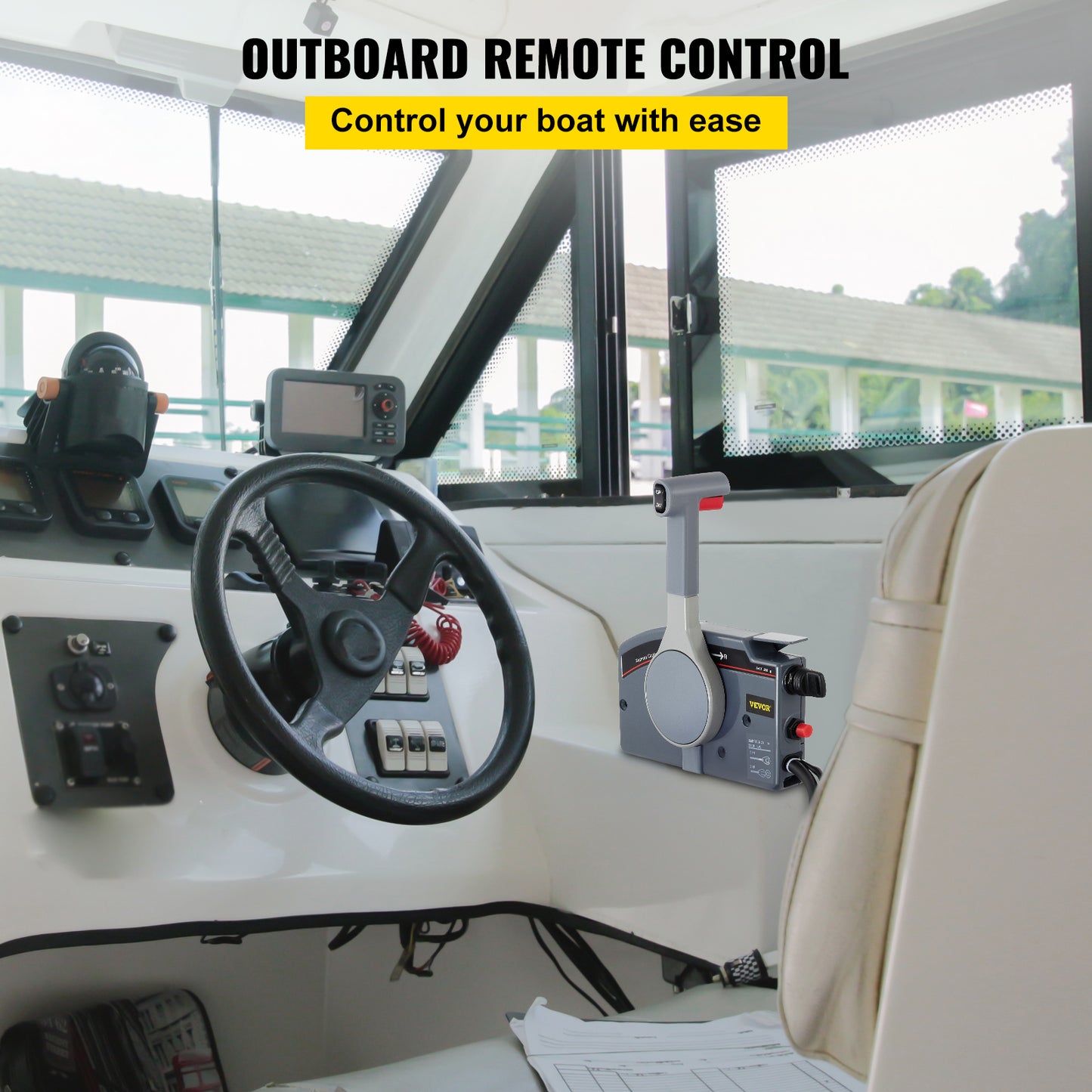 Remote Control Box for Yamaha Outboard Engine, 703-48205-16-00, Premium with Wiring Harness. (50 characters)