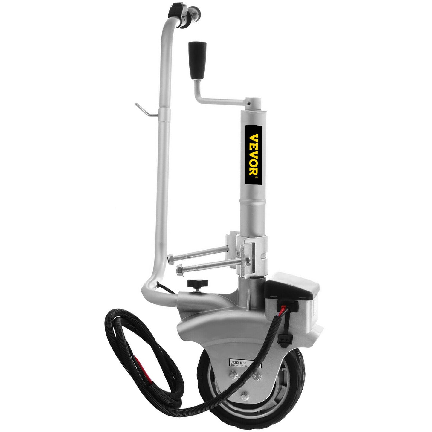 Roue Jockey Électrique pour Caravane ou Remorque Charge Max 2270kg, Pneu Solide, Motorisée