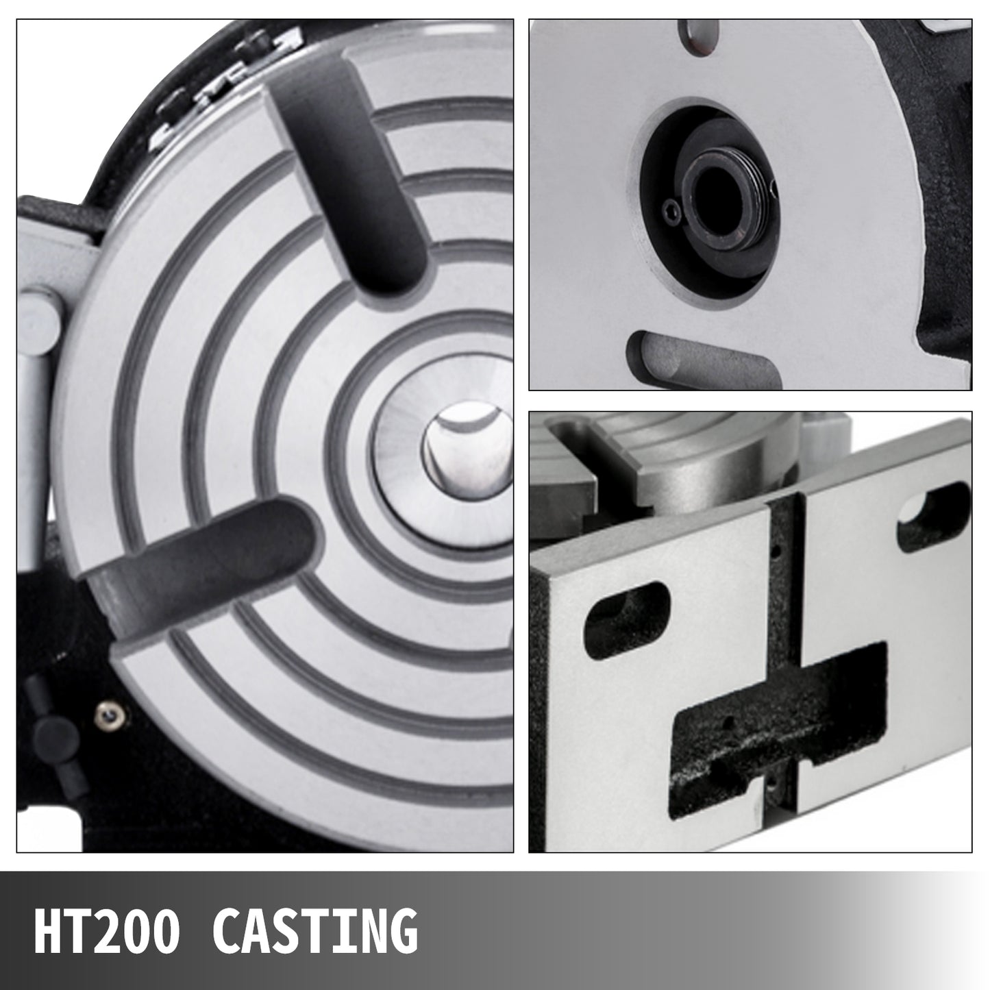 Vertical & Horizontal Rotary Table Tilting 360°, 100MM/150MM/200MM, for Milling & Drilling Machines