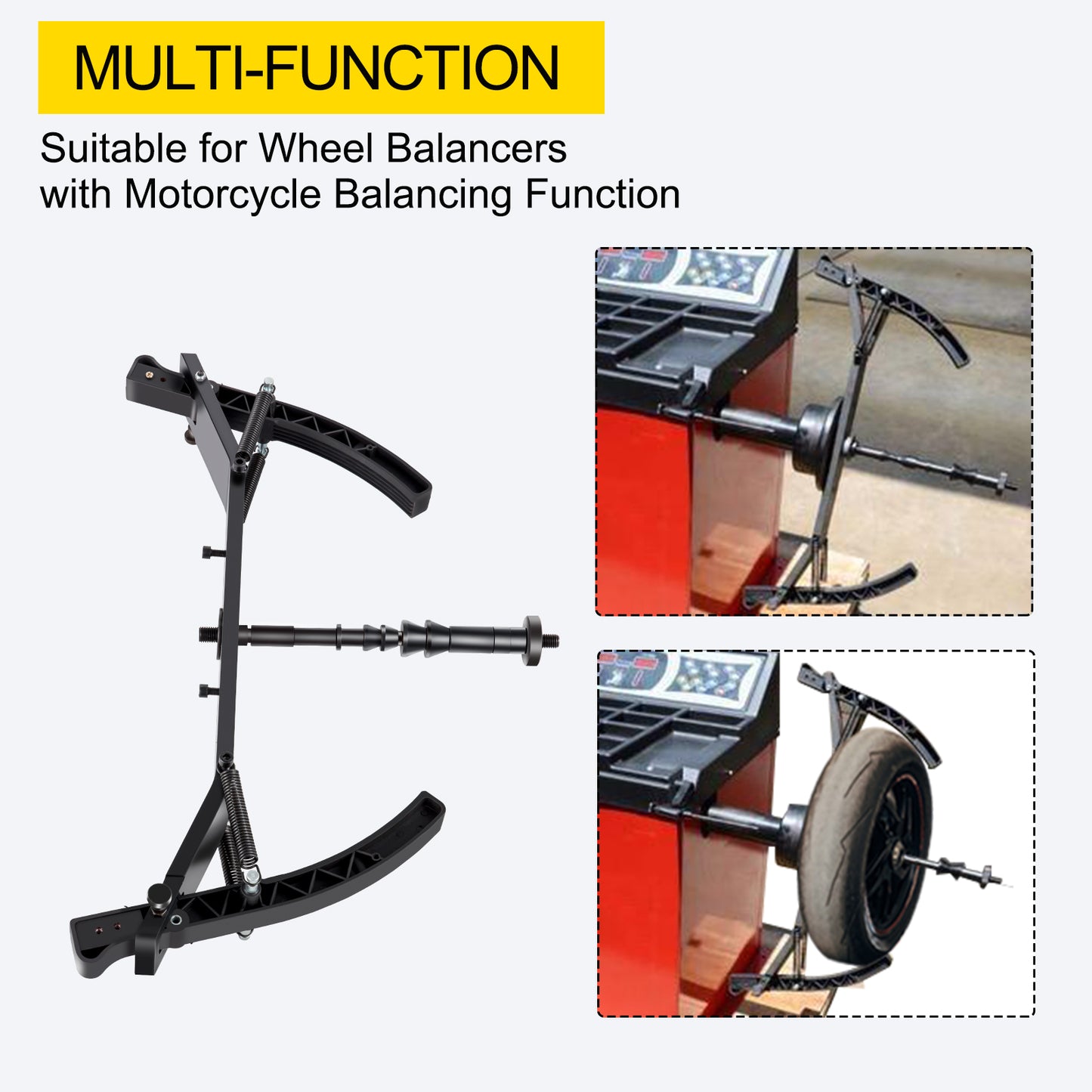 Motorcycle Wheel Balancer with 14mm Thread Rod and Lead Blocks Set