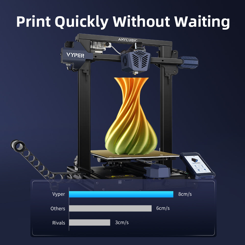 Imprimantă 3D, Anycubic, Vyper, 220V, 180mm/s, FDM, Nivelare automată, Negru