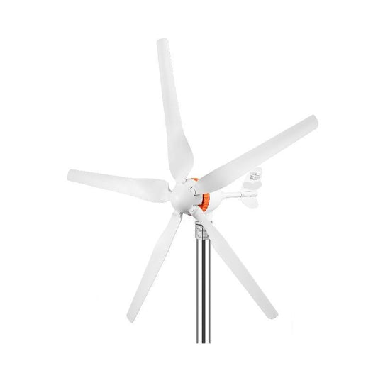 Wind Turbine Generator, 12V, 300W, MPPT Controller, 5 Blades, White