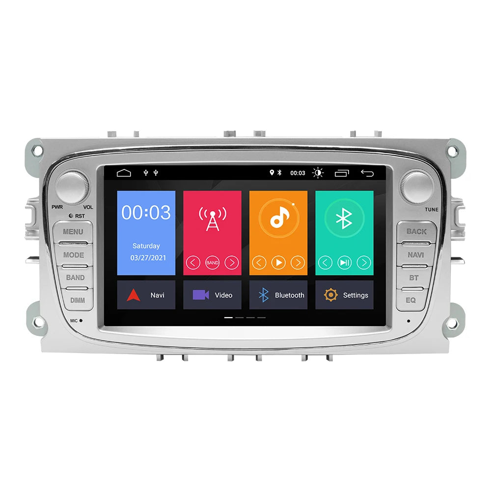 Radio multimédia de voiture sans fil Carplay Android 11 Ford Focus 2 3 mk2 Mondeo 4 Kuga Fiesta Transit Connect S-MAX C-MAX Galaxy 8Core 4 Go 64 Go, noir, taille unique