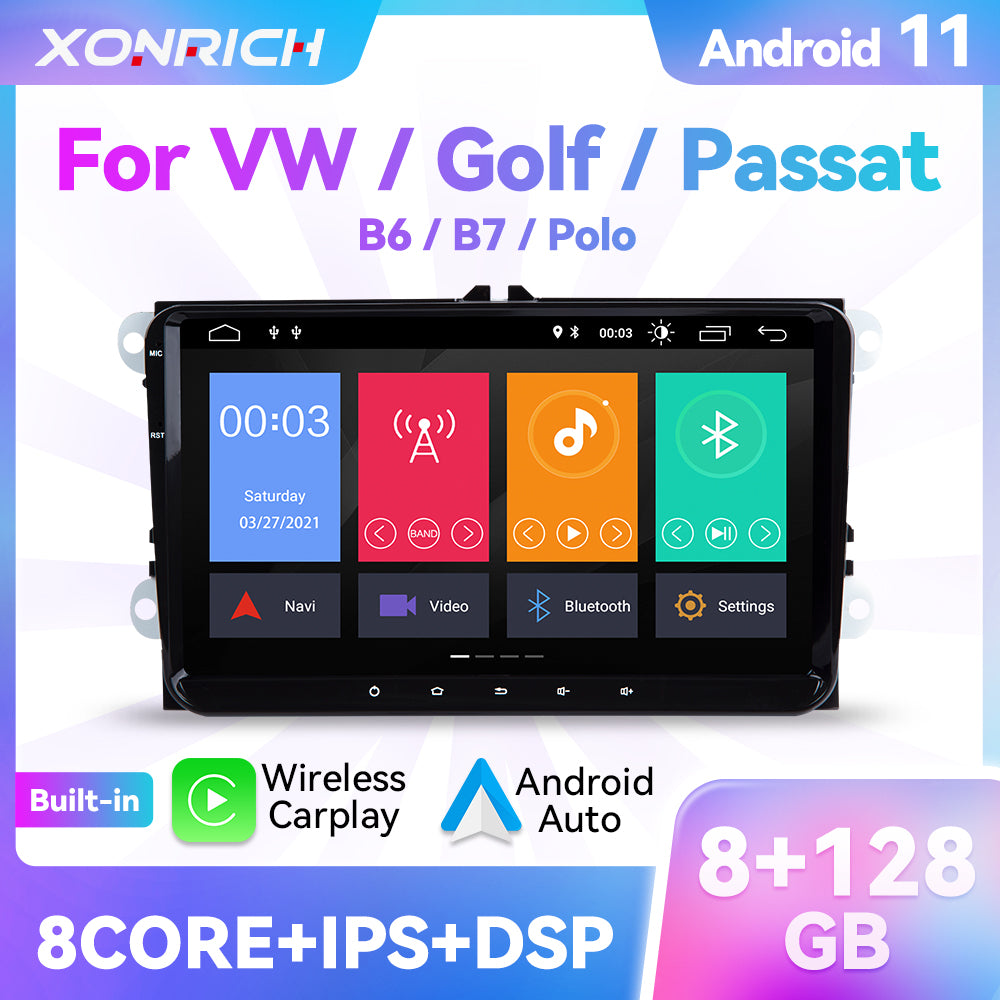 Car Multimedia Player, Xonrich, OBD2 CAM, Android, 2GB, 32GB, Black