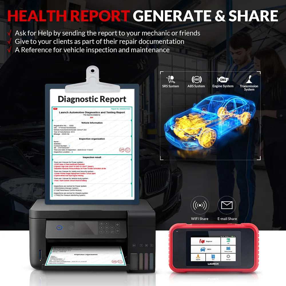 Diagnostic tools, , X431 CRP123E, OBD2 ABS SRS Airbag Engine AT SAS OIL Brake Reset, Free Update,  CRP123E, Color, Size.