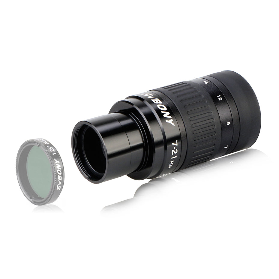 Oculaire de télescope à zoom entièrement multicouche, zoom optique 1,25 '' 7-21 mm 6-4