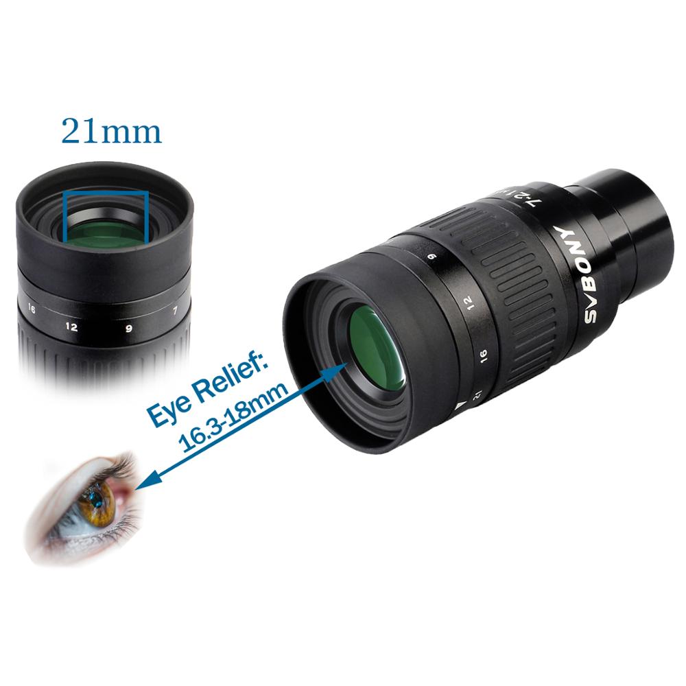 Oculaire de télescope à zoom entièrement multicouche, zoom optique 1,25 '' 7-21 mm 6-4