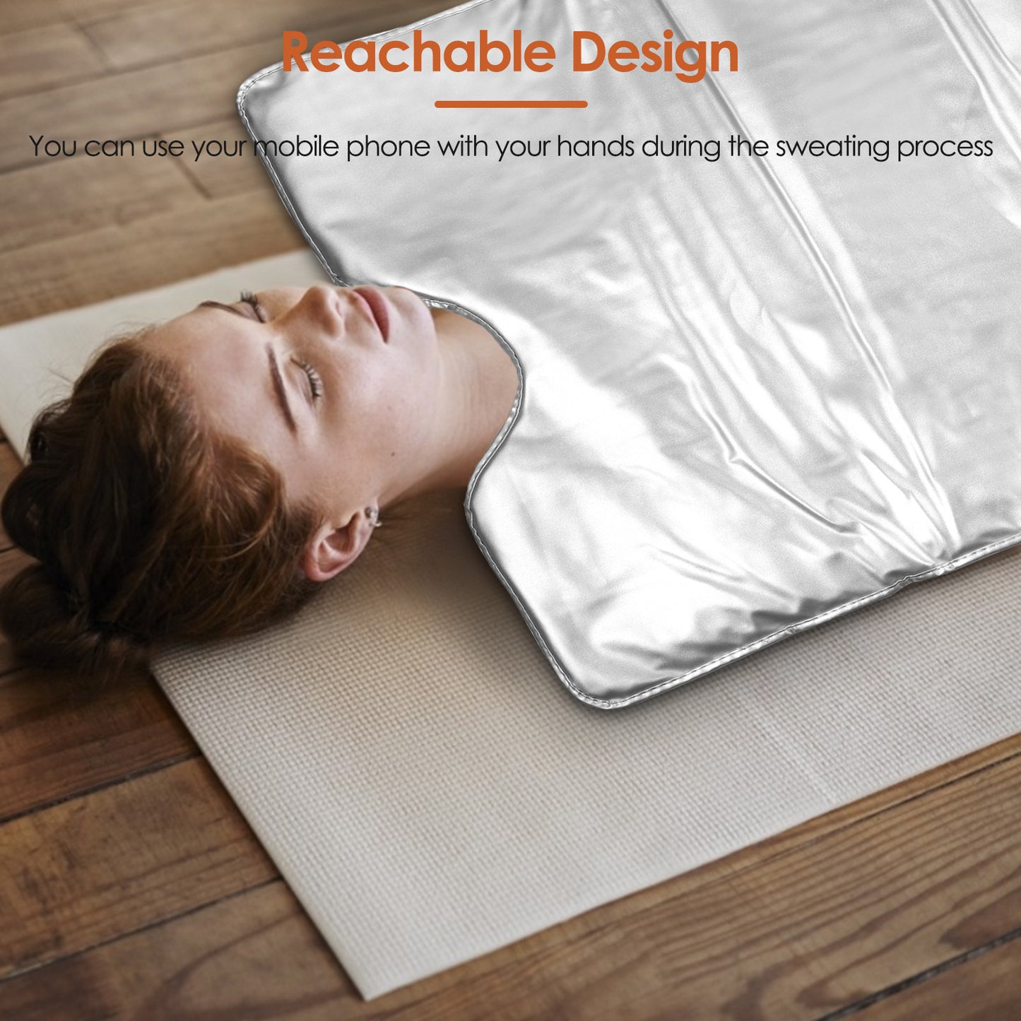 Sauna Blanket, 180 x 90 cm, up to 85 degrees, 650w, 60Hz, Silver