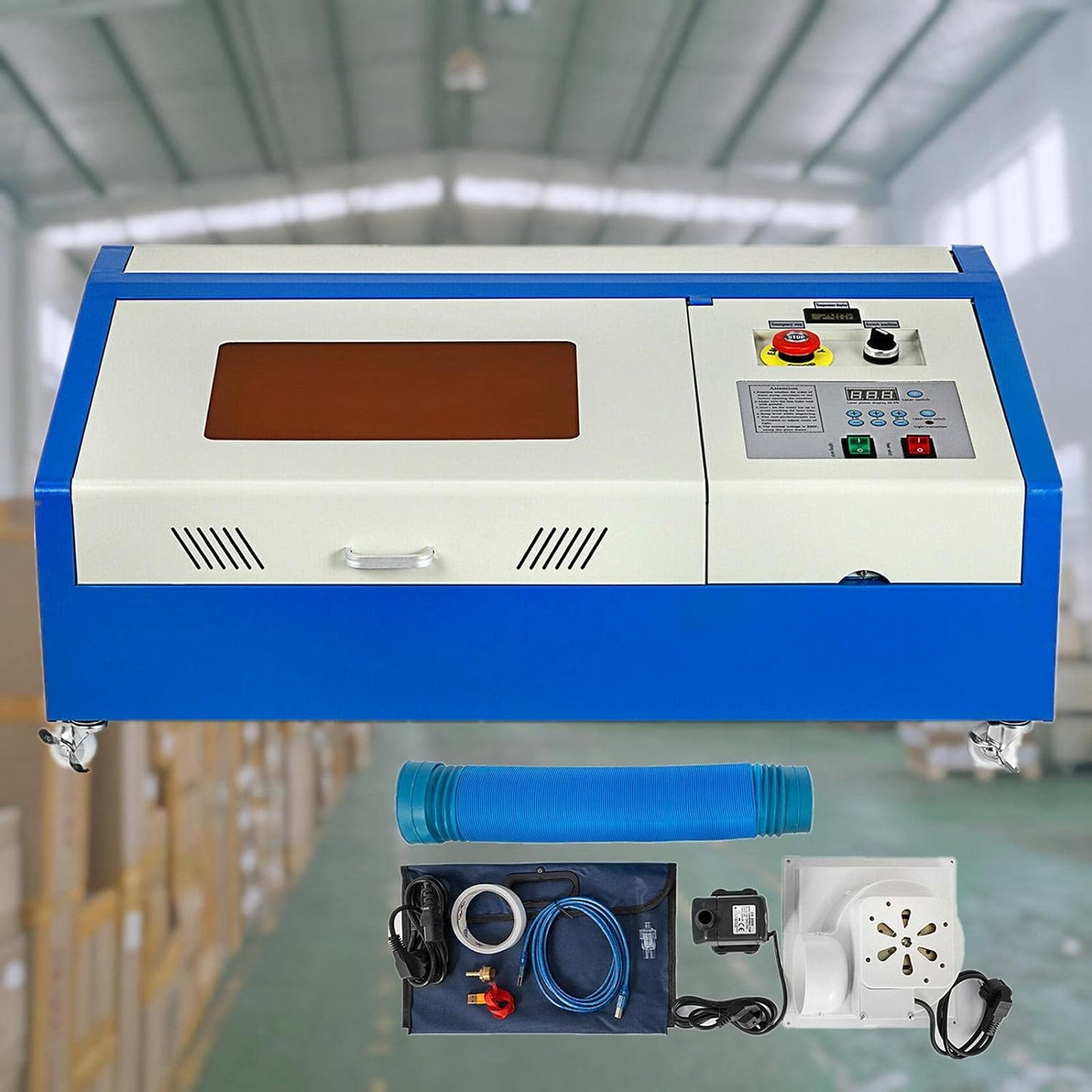 CNC Laser Cutter, K40, 40W, Co2 Engraver, Blue