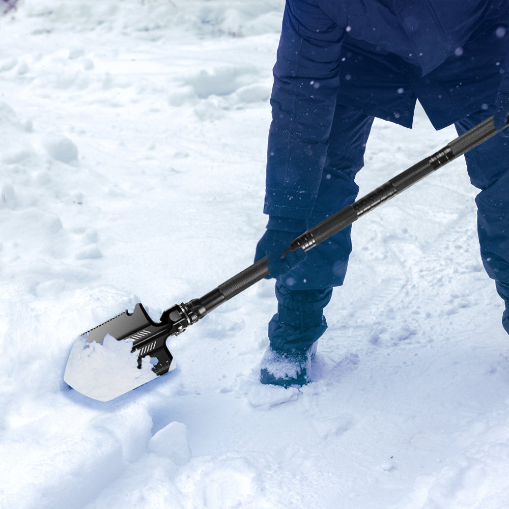 Garden Shovel, Multifunctional, Ice Breaker, Saw Blade, One Size, Silver