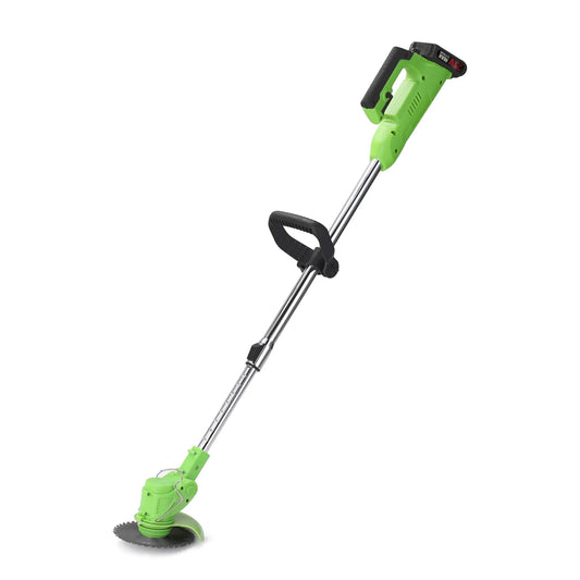 Coupe-herbe, 1850 W, 12 000 tr/min, 115 cm, avec chargeur, une batterie, vert