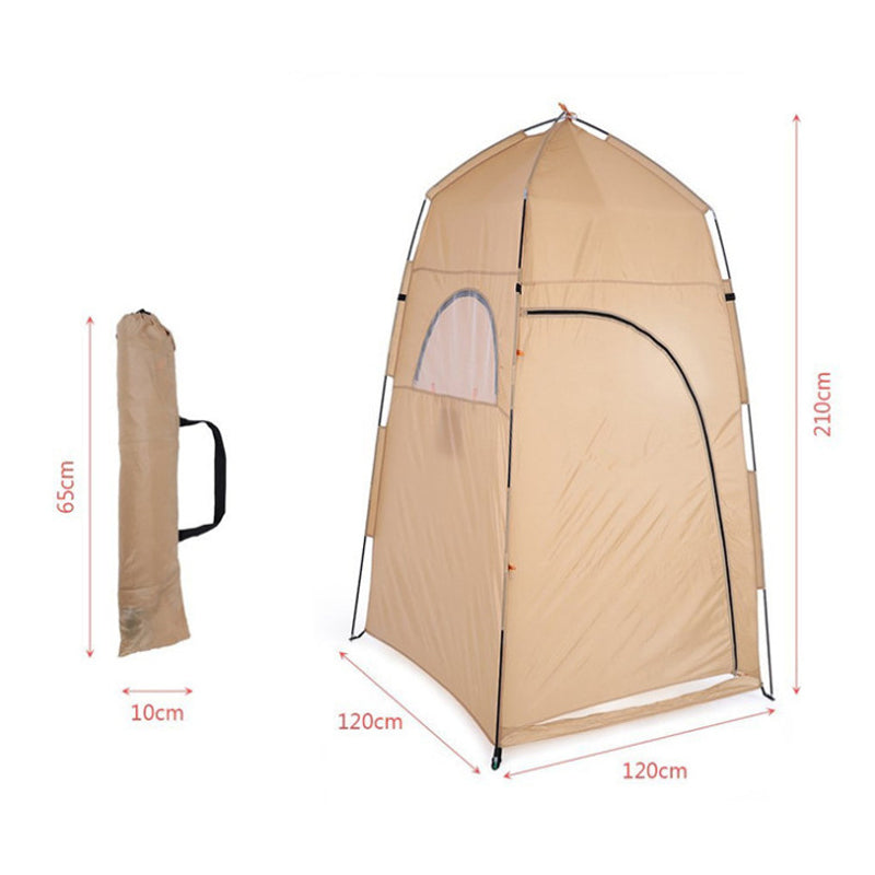 Shower Tent, 2000mm, Outdoor, Polyester, Waterproof, Yellow