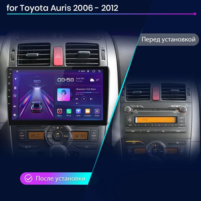 Mp5 Player, for Toyota Auris E150, V1 Pro C, 2GB, 32GB, 2din, USB, 4x60, Black