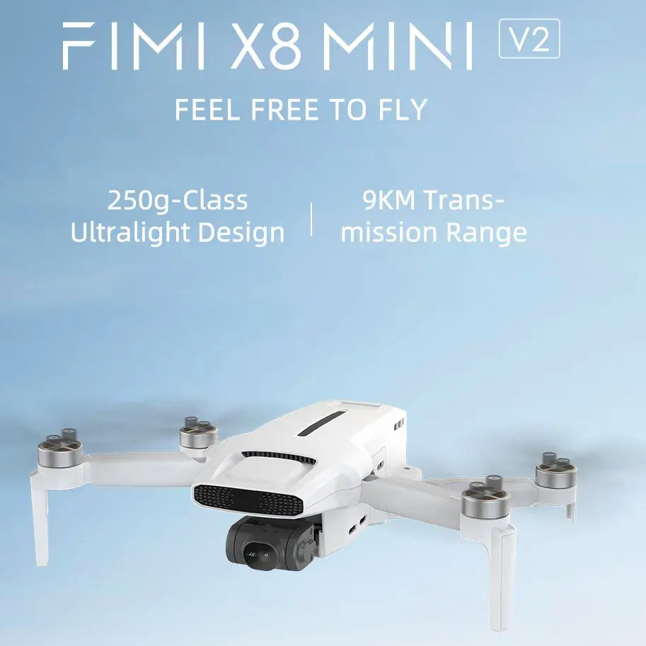 Drone, 2 Batteries, Remote Control, 4K, 3 Axis, White