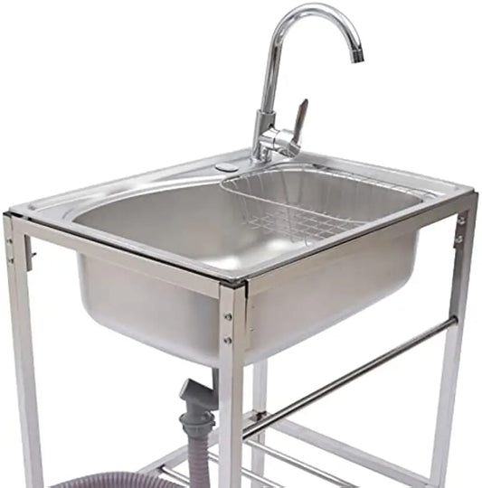 Washbasin, Stainless Steel, 750mm, Silver