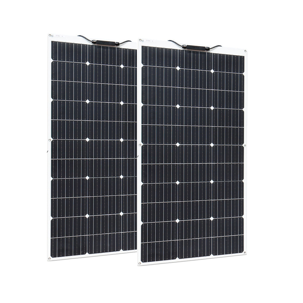 Panneaux solaires, Xinpuguang, monocristallins, flexibles, 2 pièces, 100W, noir