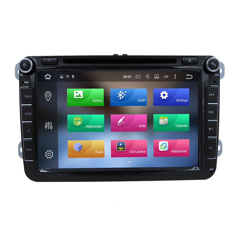 Lecteur multimédia de voiture, Podofo, AHD, 8 Go, 128 Go, Wifi, GPS Android, noir