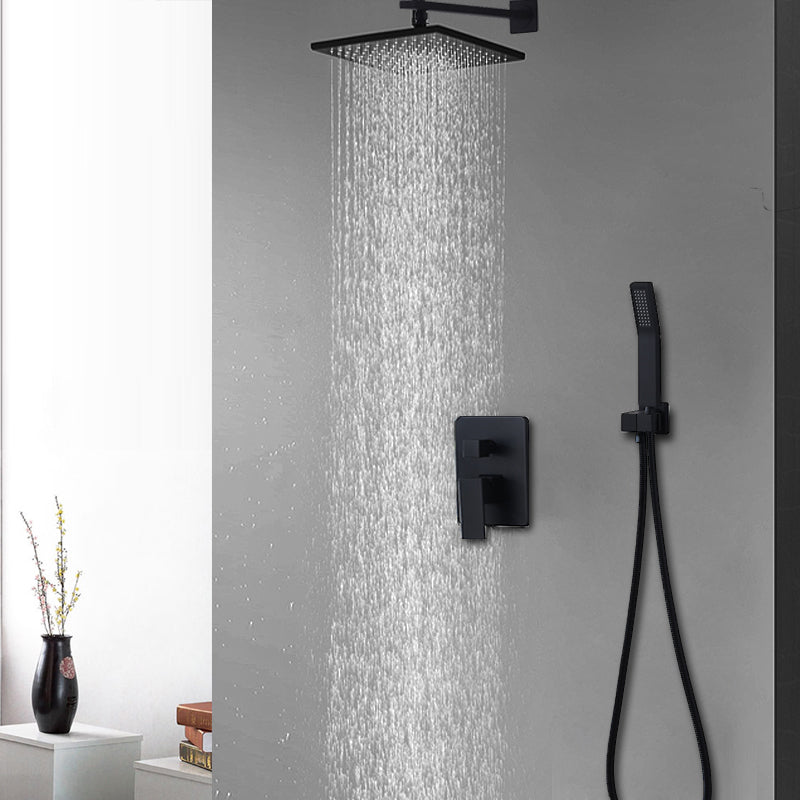 Shower Column, 20191225, 25cm, Ceramic, Stainless steel, Wall Mounted, Matte Black