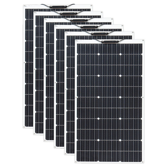 Panneaux solaires, Xinpuguang, monocristallins, flexibles, 8 pièces, 100W, noir