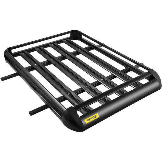 Car Roof Rack, Load 100KG, Aluminum, Black, 127 x 95cm