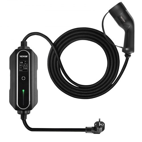 Chargeur EV portable numérique Type 2 32A pour voitures électriques - 50 caractères