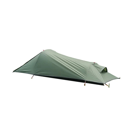 Cort de camping ultraușor pentru 1 persoană Suport din aluminiu pentru aviație rezistent la apă Sac de dormit pentru drumeții în aer liber (50" x 29,5" x 39,4")