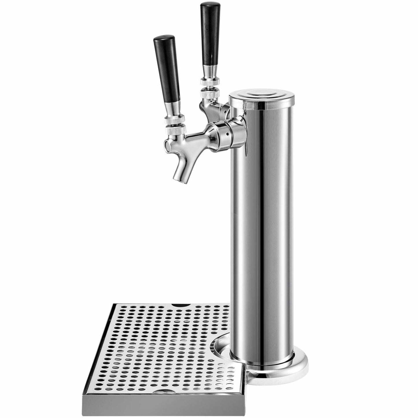 Beer Pump, Stainless Steel, Dual Faucet, Co2 Regulator, Silver